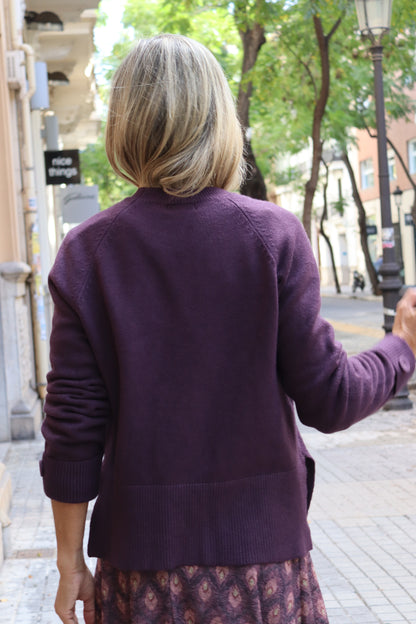 JERSEY BOTÓN BERENJENA