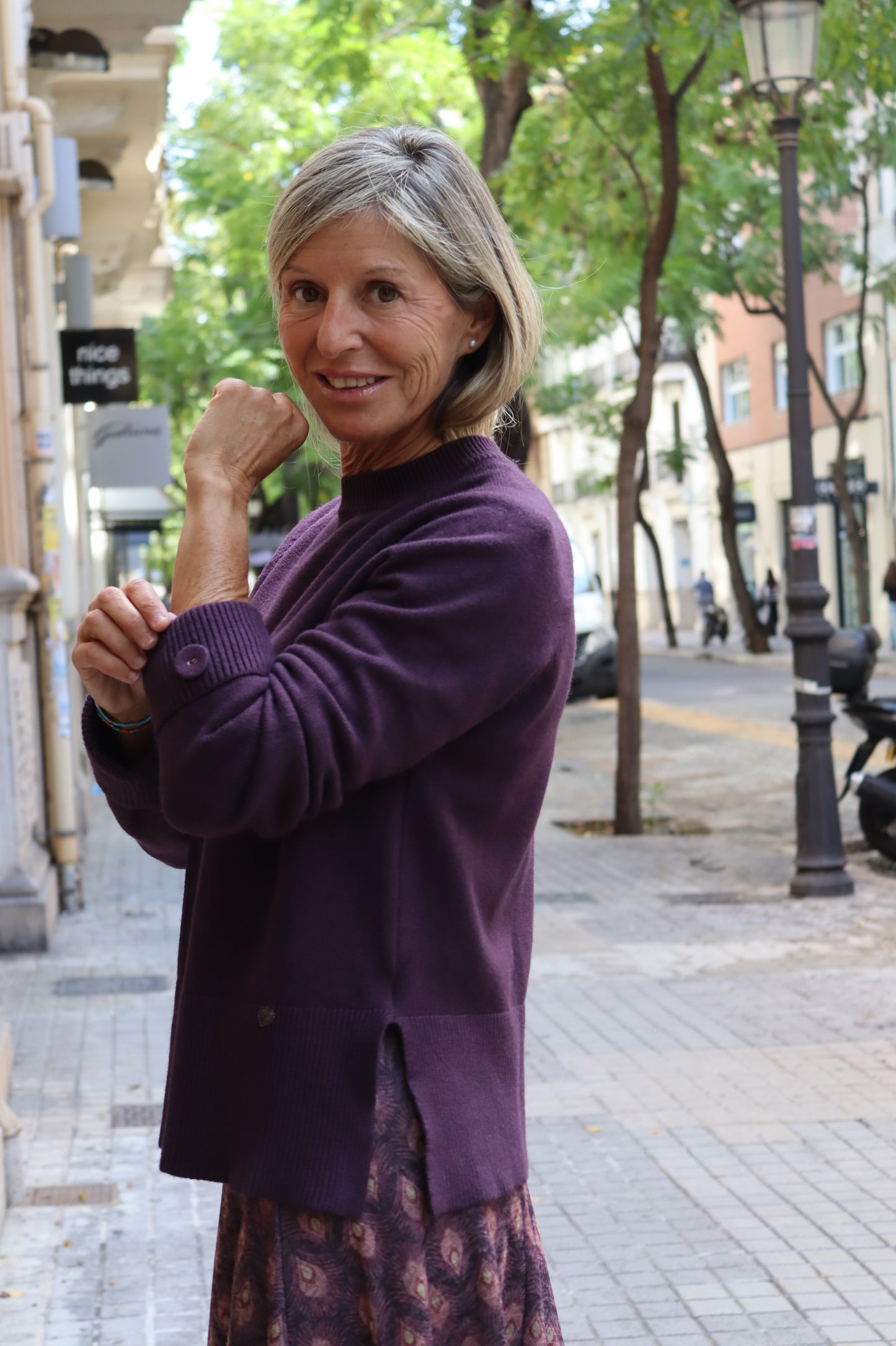 JERSEY BOTÓN BERENJENA