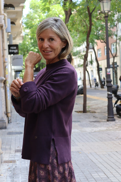 JERSEY BOTÓN BERENJENA