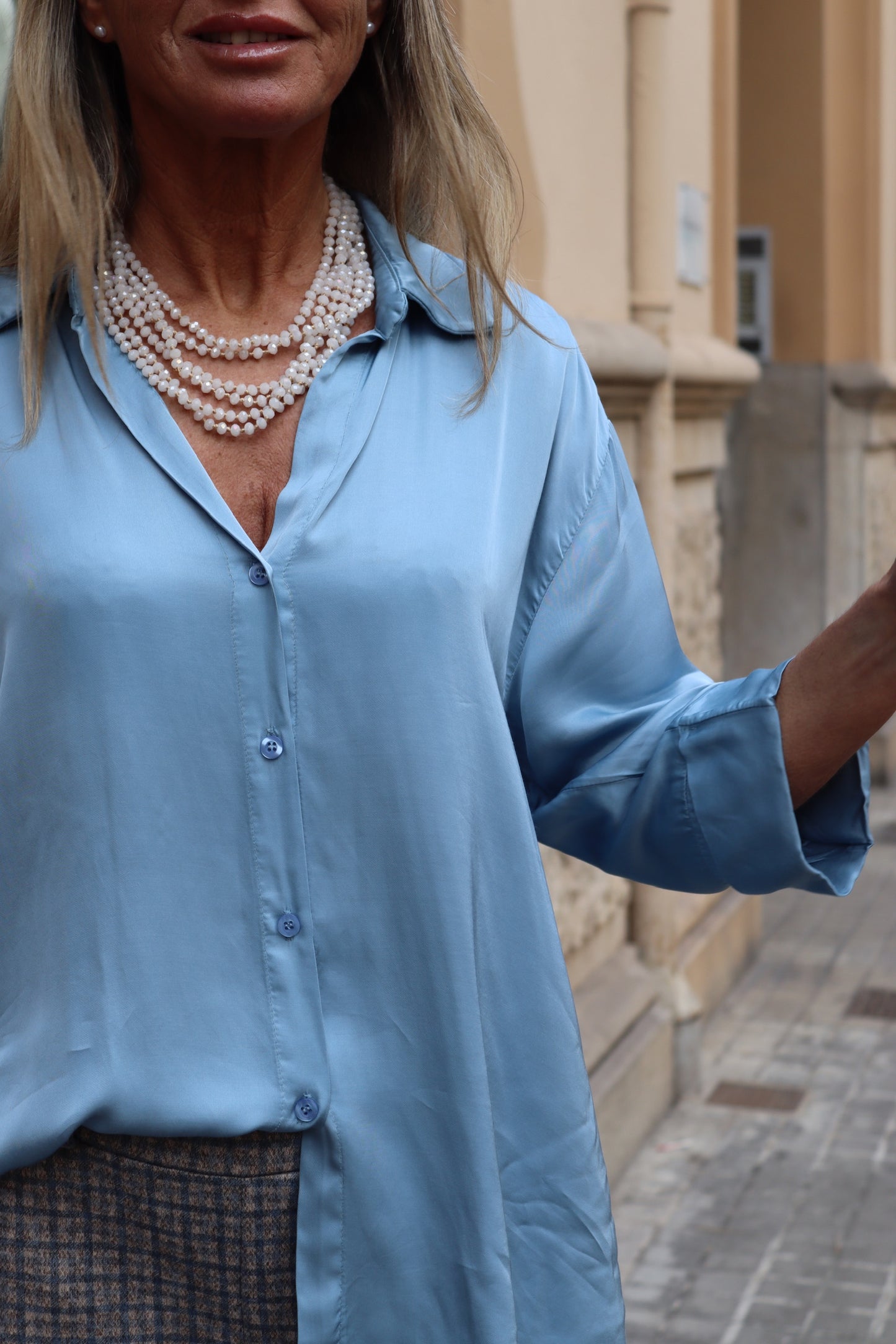 CAMISA MONACO AZUL BEBE