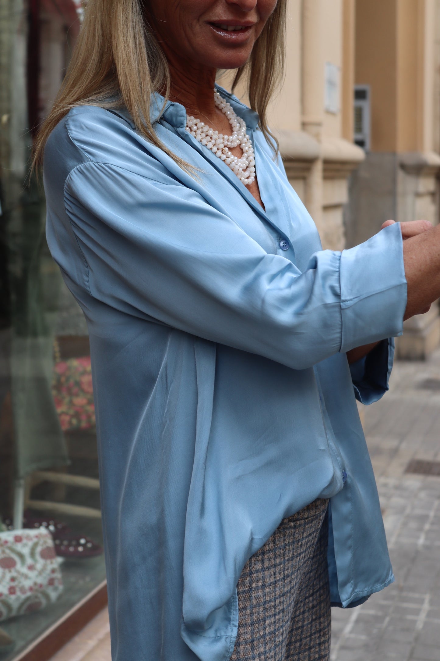 CAMISA MONACO AZUL BEBE