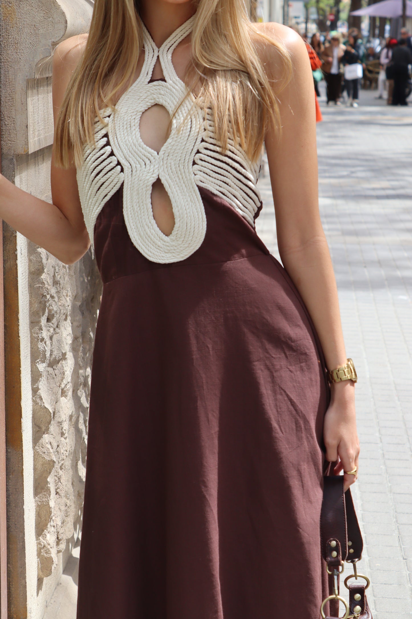 VESTIDO CAROLA MARRÓN