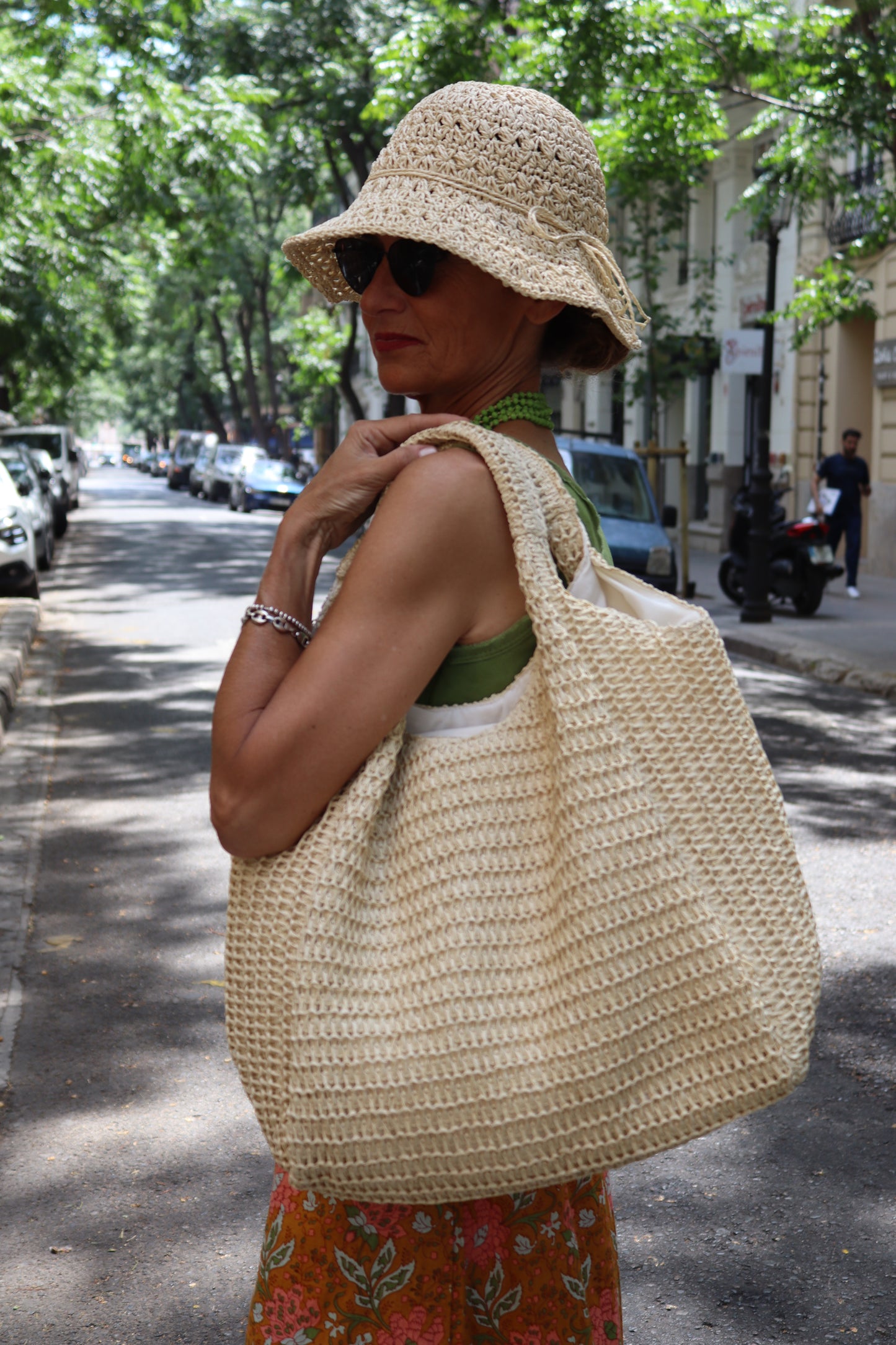 BOLSO SHOPPING RAFIA BLANCO
