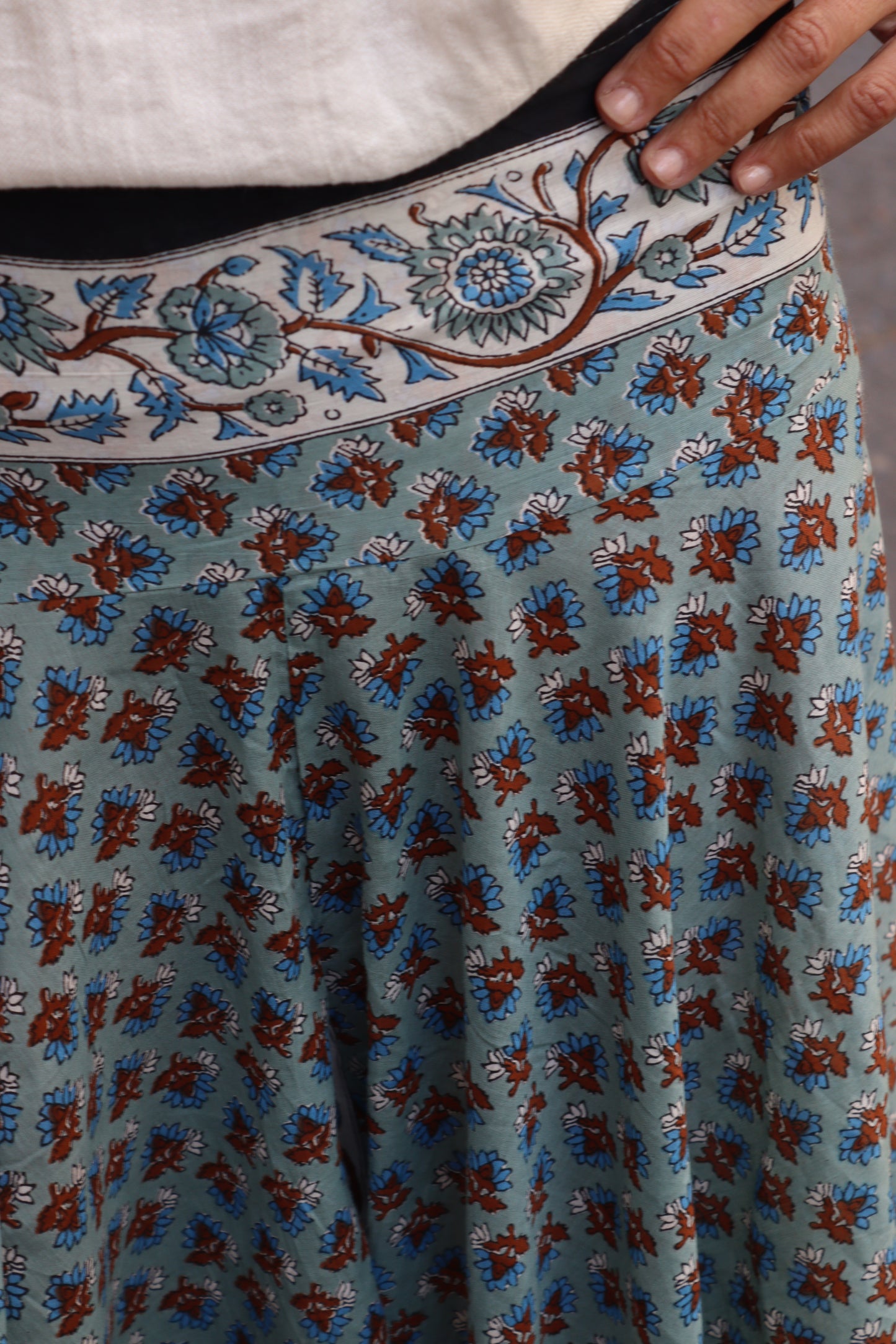 FALDA PANTALÓN ESTAMPADO TURQUESA