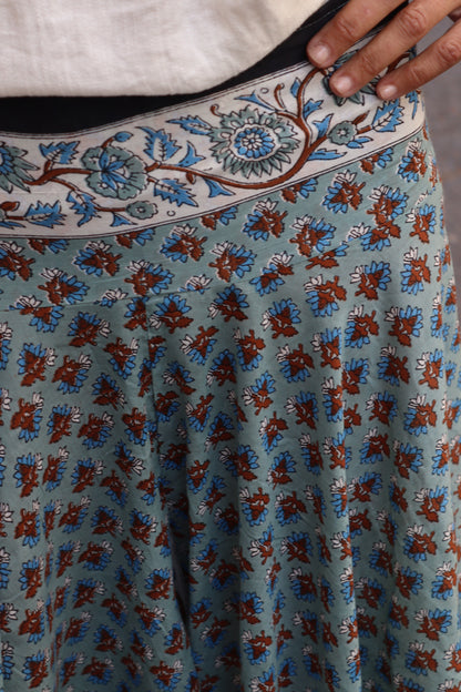 FALDA PANTALÓN ESTAMPADO TURQUESA