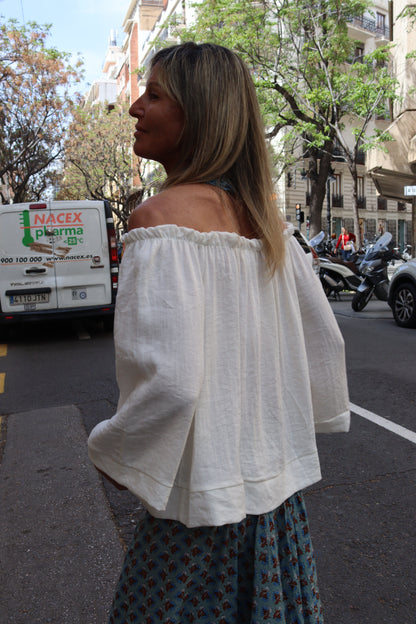 BLUSA BARDOT BLANCA