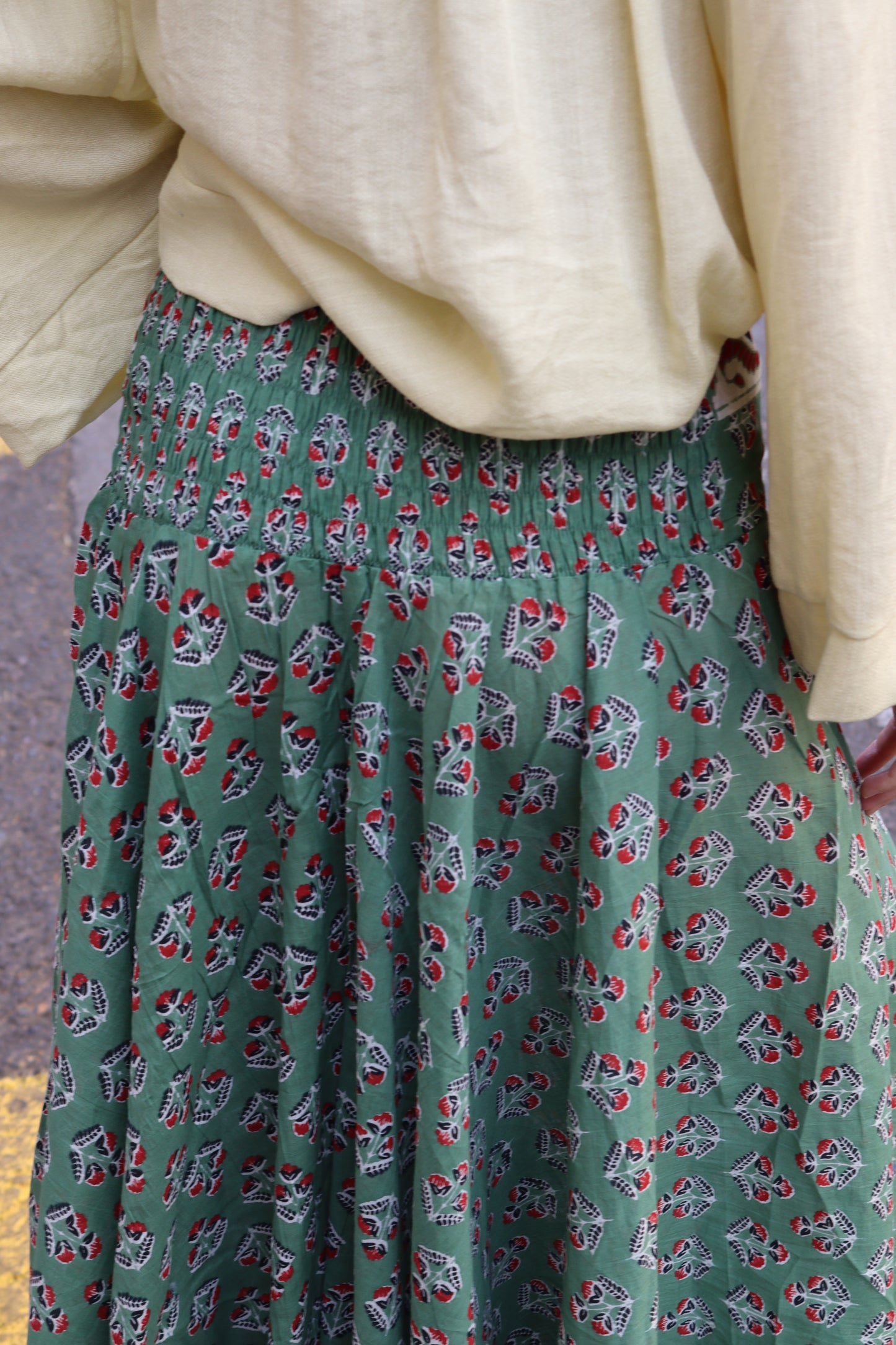 FALDA PANTALÓN ESTAMPADA VERDE