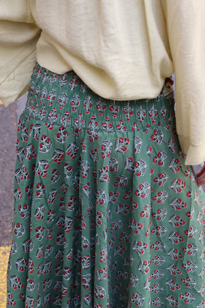 FALDA PANTALÓN ESTAMPADA VERDE