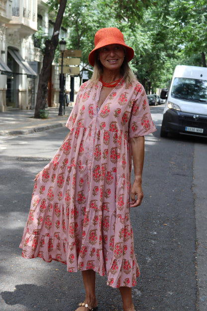 VESTIDO ALGODON ROSA