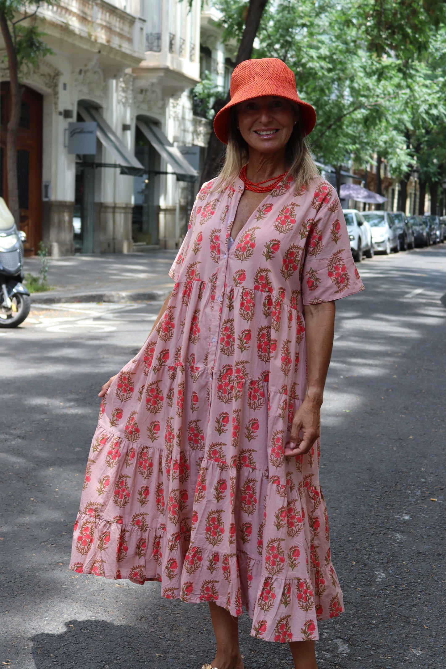 VESTIDO ALGODON ROSA