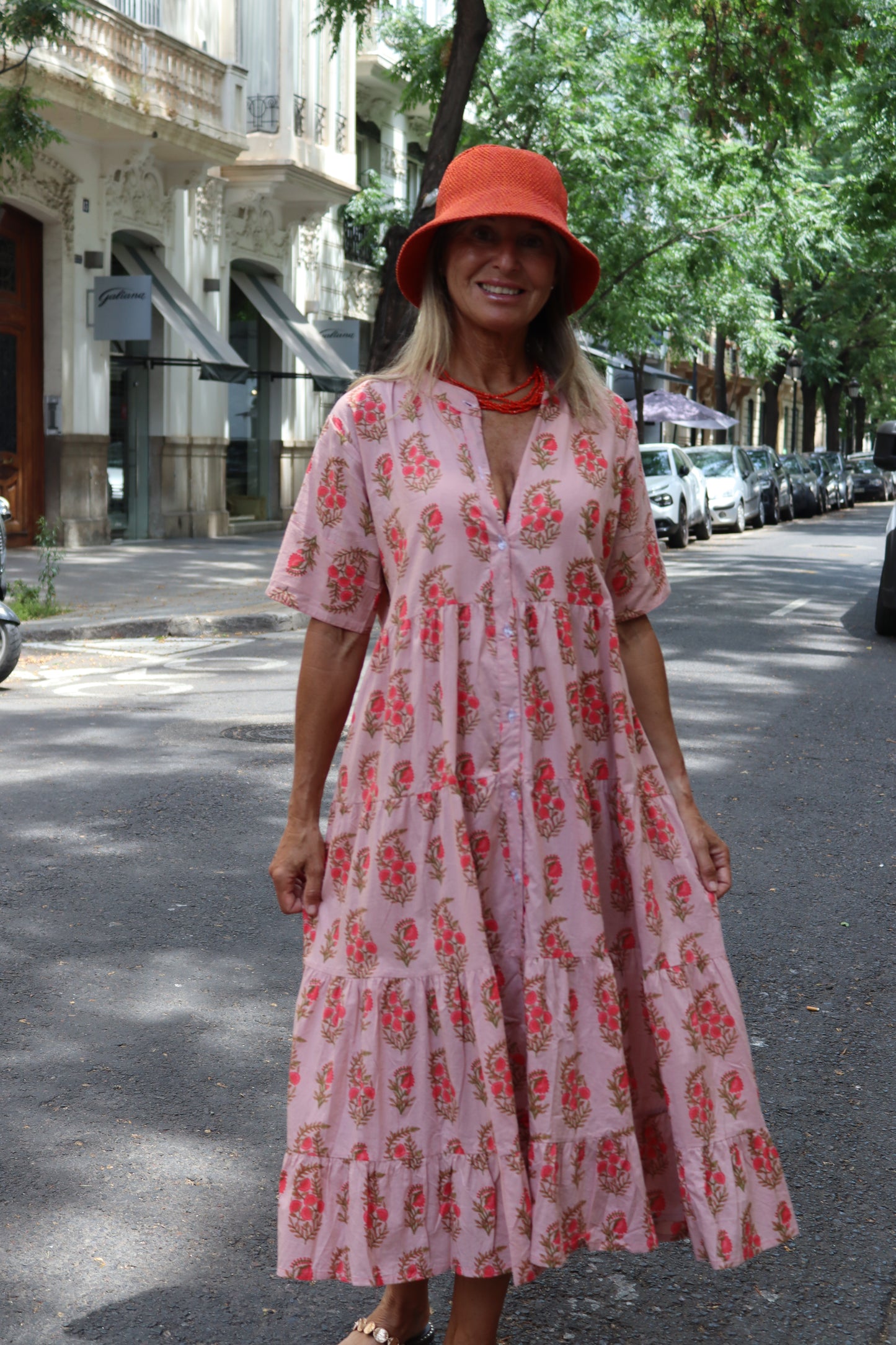 VESTIDO ALGODON ROSA