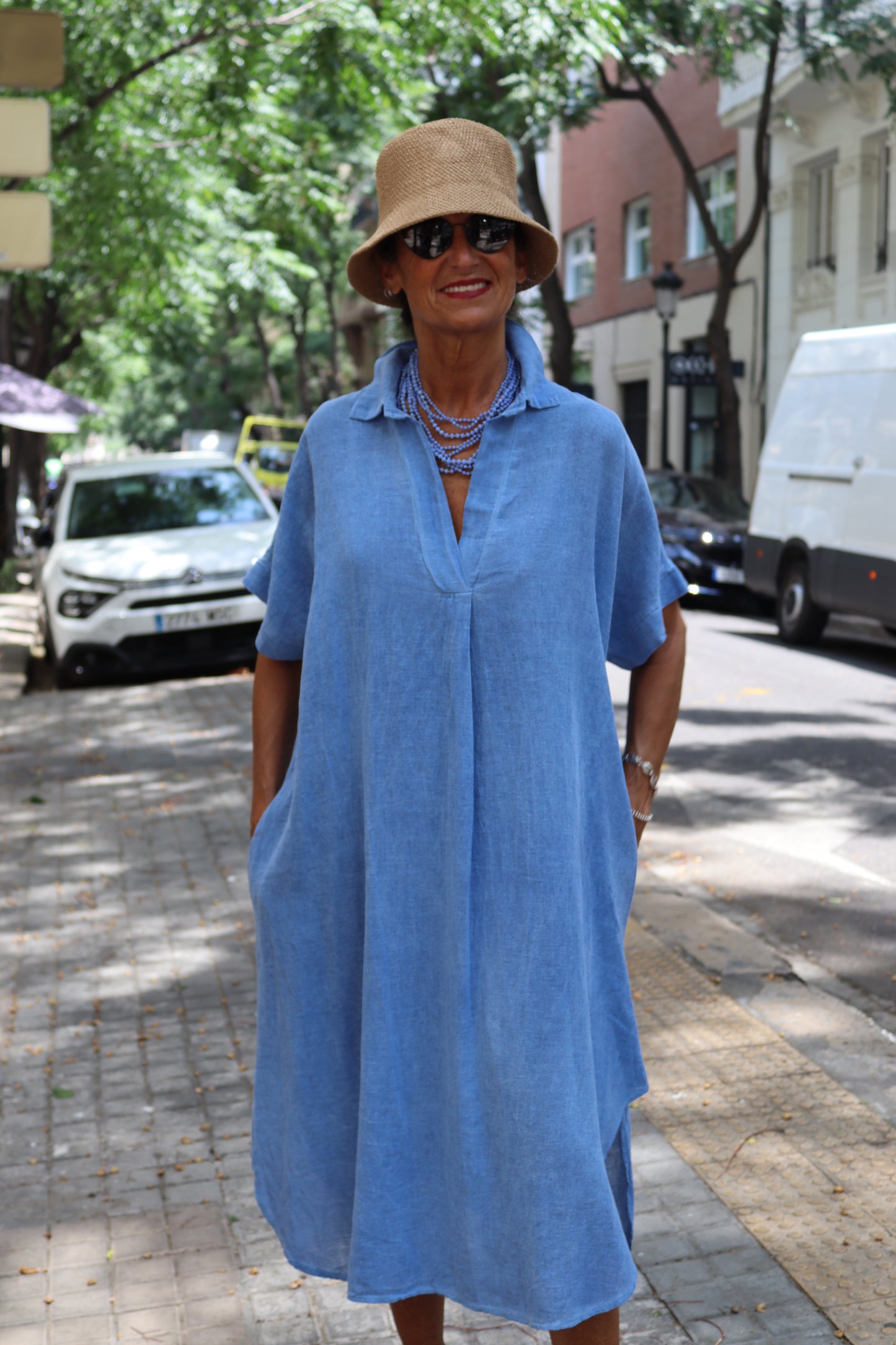 VESTIDO CAMISERO GEMA AZUL