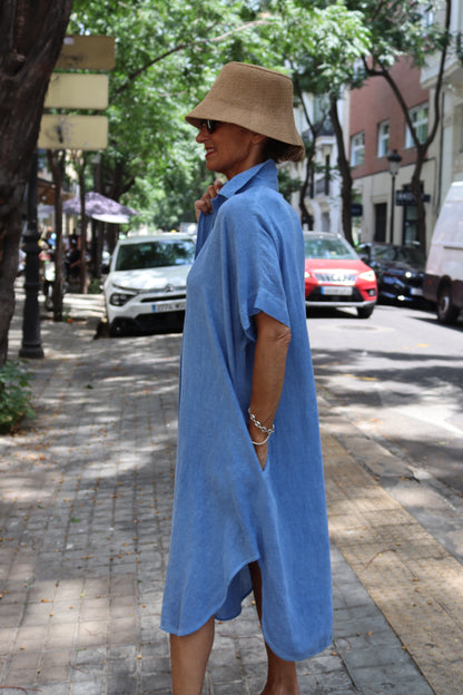 VESTIDO CAMISERO GEMA AZUL