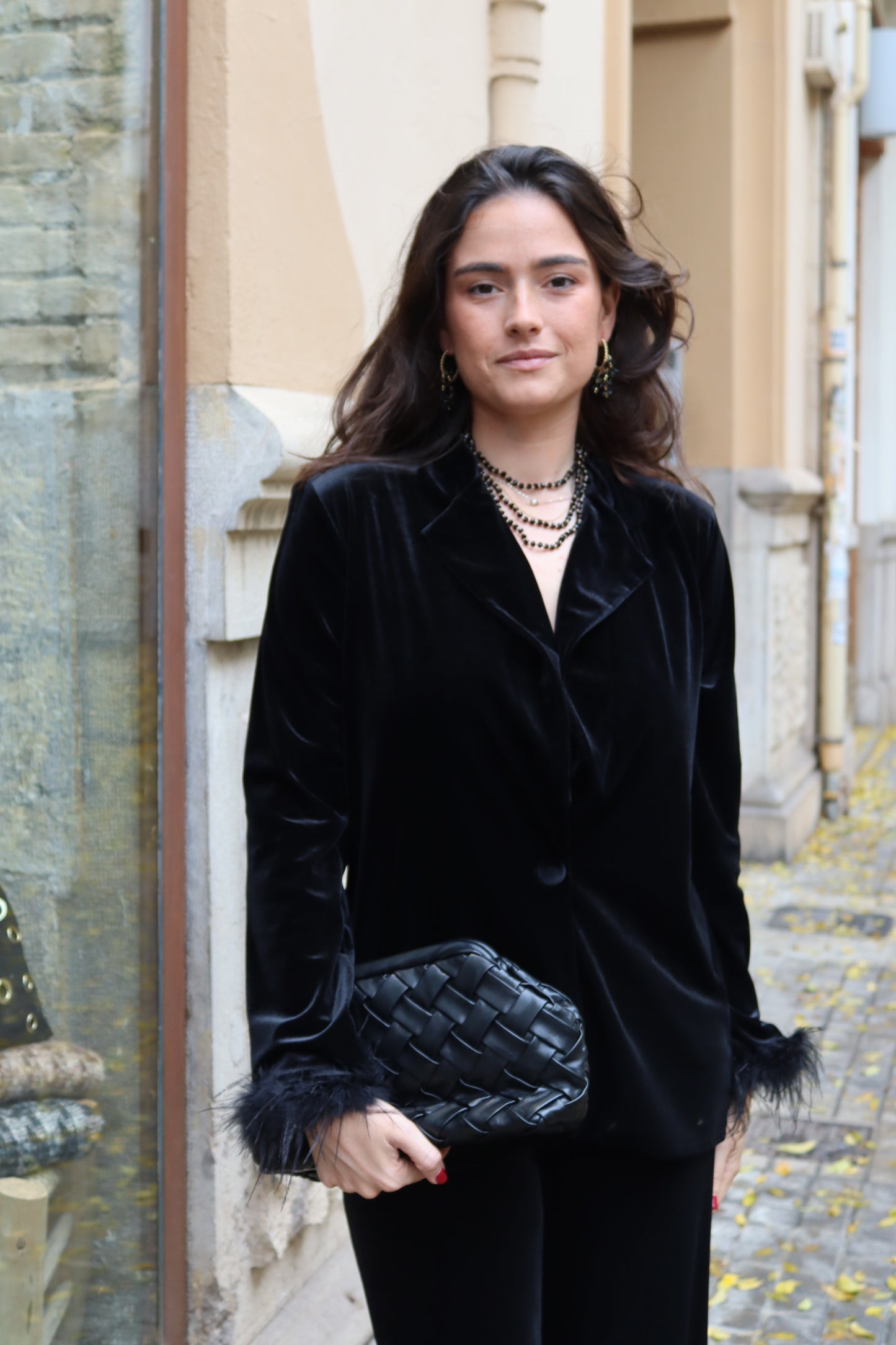 BLAZER TERCIOPELO NEGRA