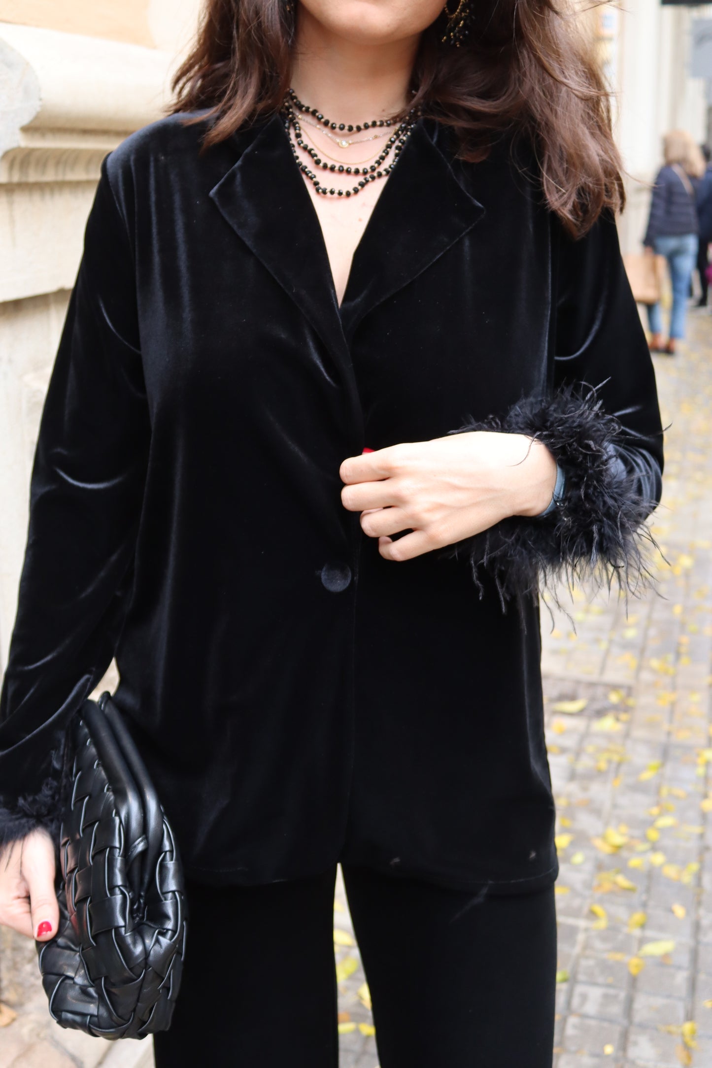 BLAZER TERCIOPELO NEGRA