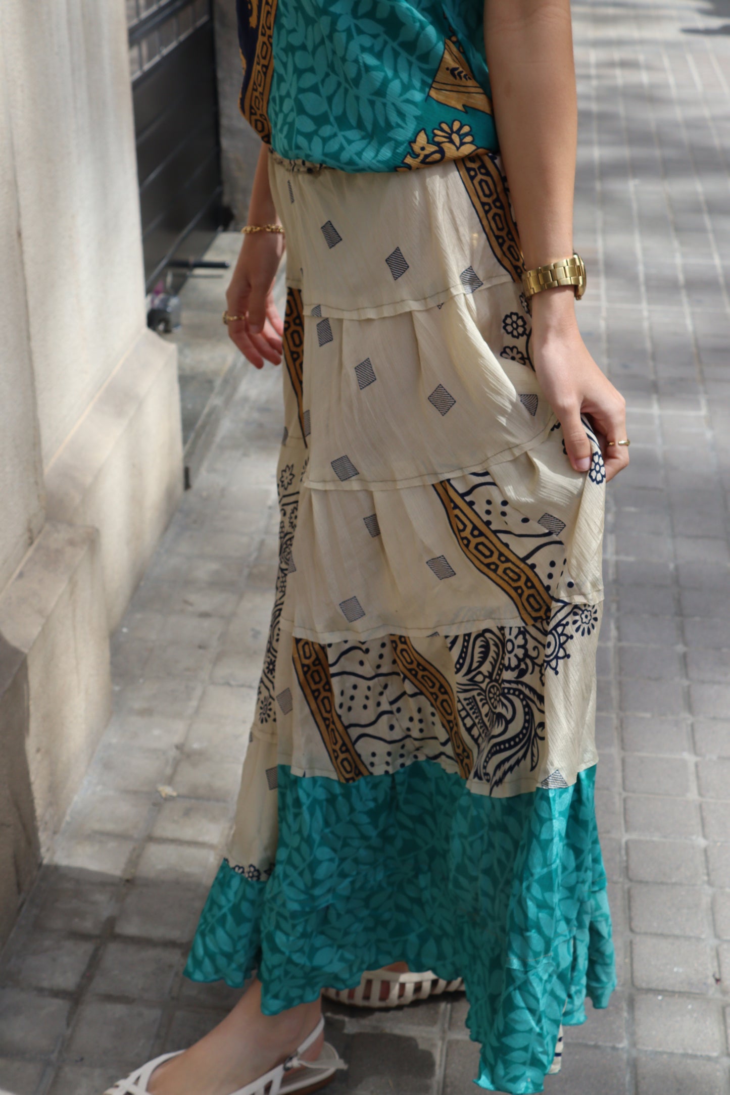 VESTIDO SEDA ESTAMPADO ÚNICO
