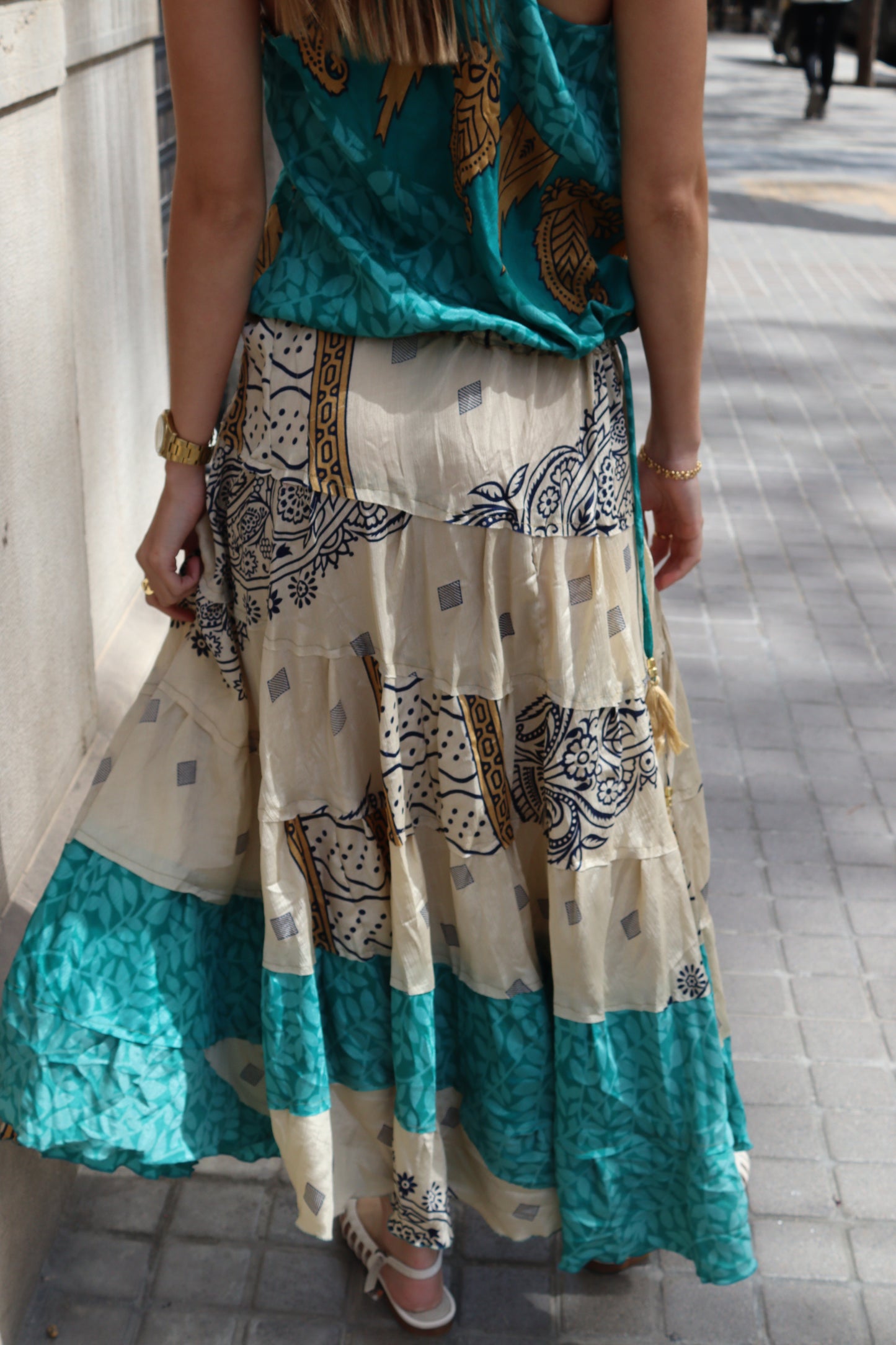 VESTIDO SEDA ESTAMPADO ÚNICO