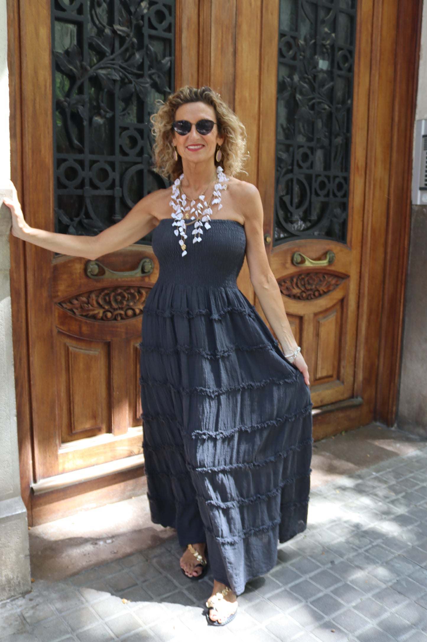 VESTIDO INDIA GRIS