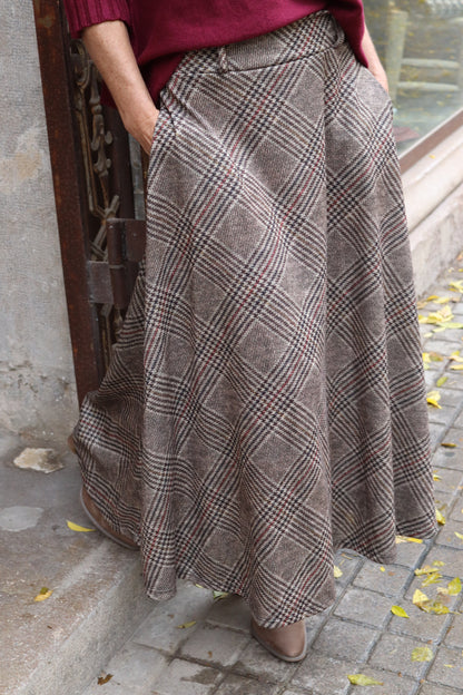 FALDA CASILDA GRANATE