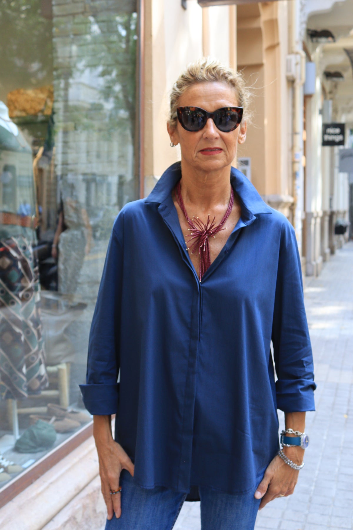 CAMISA BASIC AZUL MARINO