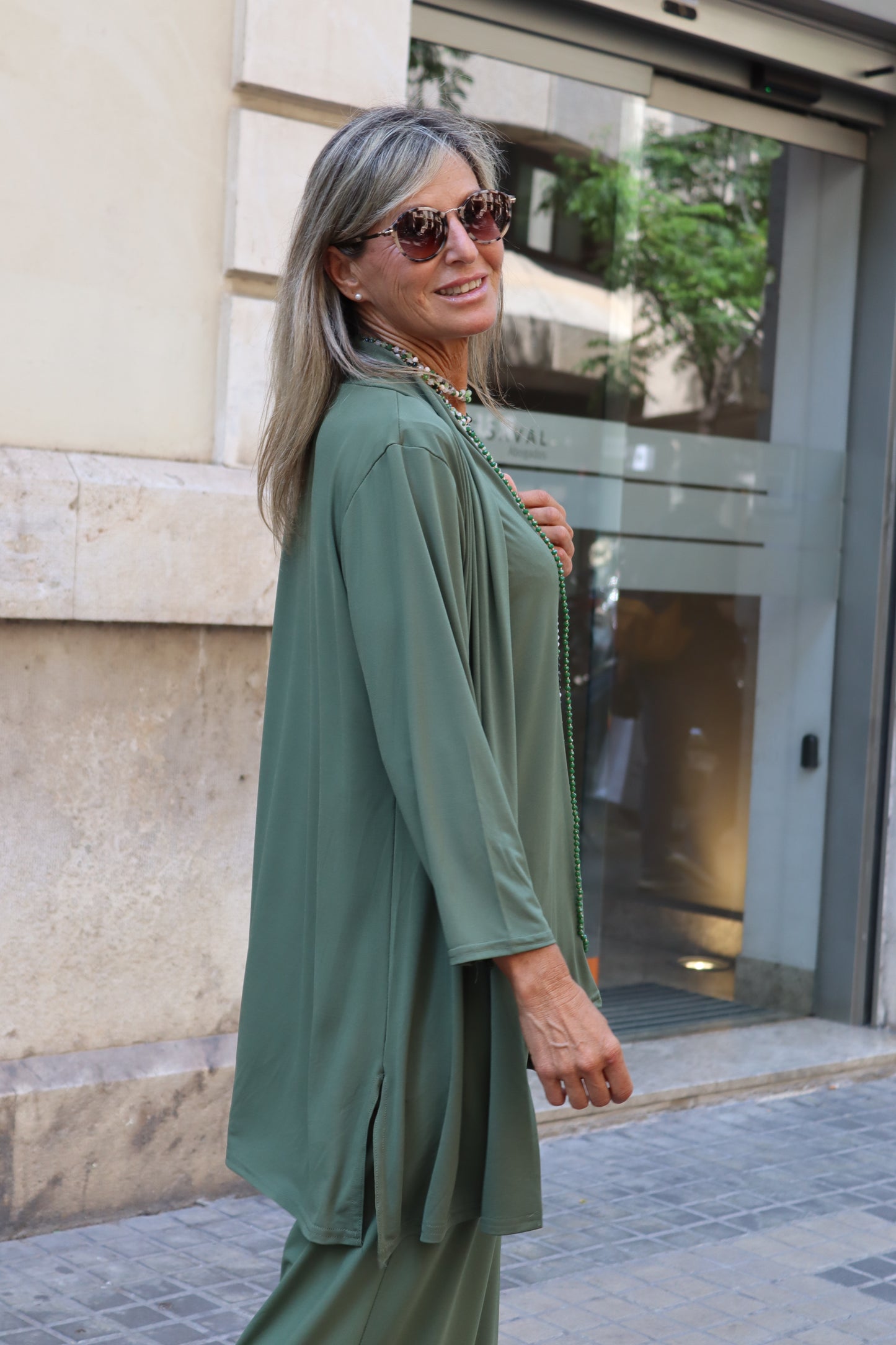 KIMONO LISO VERDE