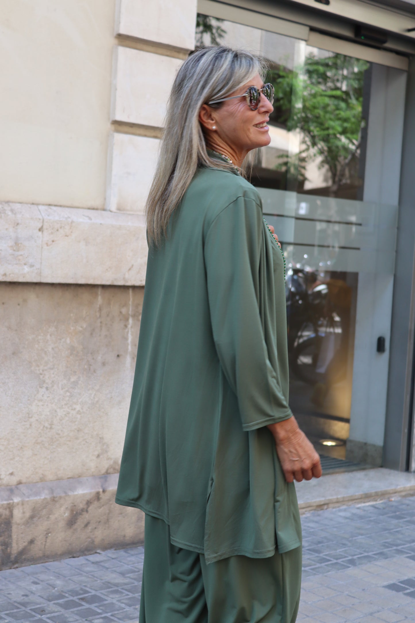 KIMONO LISO VERDE