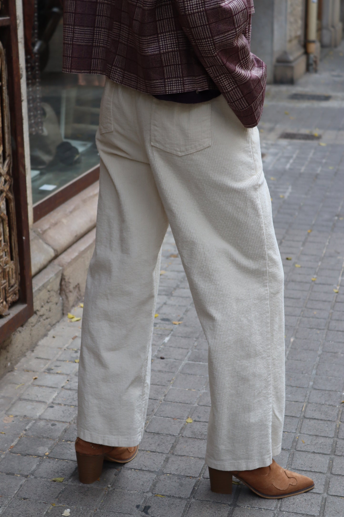 PANTALÓN PANA BLANCO ROTO