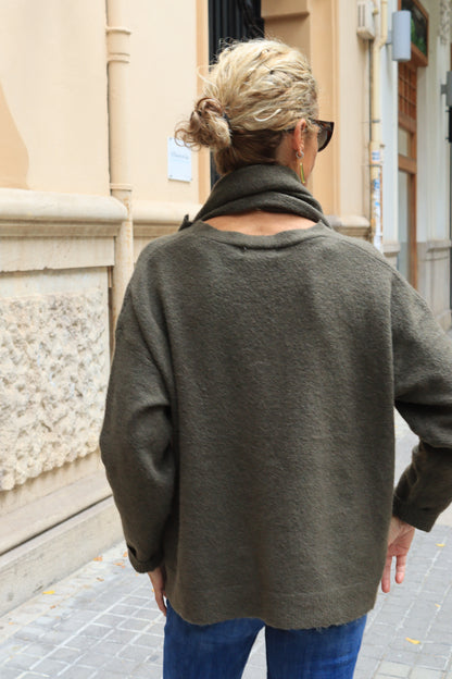 CHAQUETA BUFANDA VERDE
