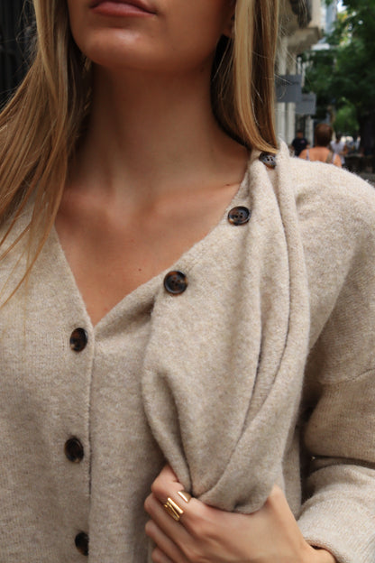 CHAQUETA BUFANDA BEIGE