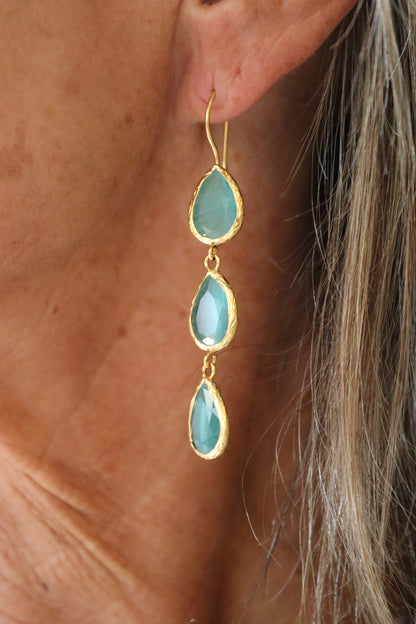 PENDIENTE LENA TURQUESA