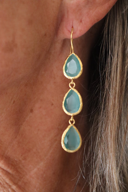 PENDIENTE LENA TURQUESA