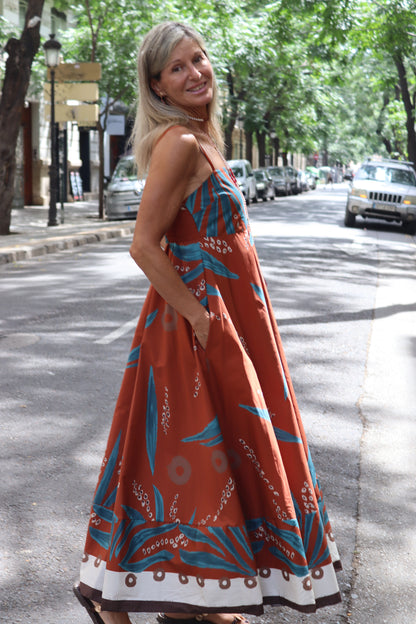 VESTIDO GEMA TEJA