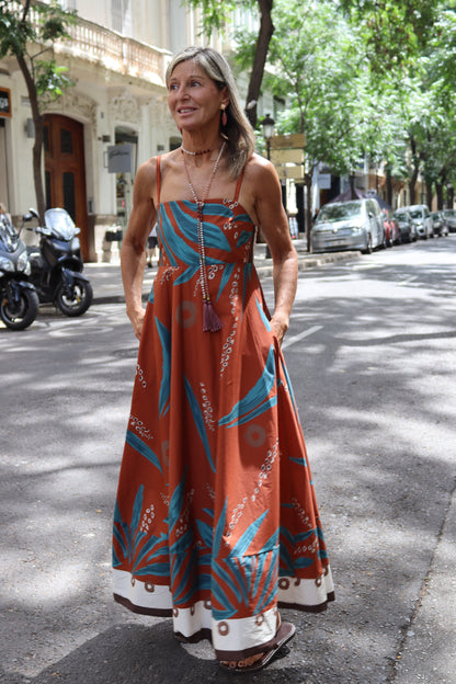 VESTIDO GEMA TEJA