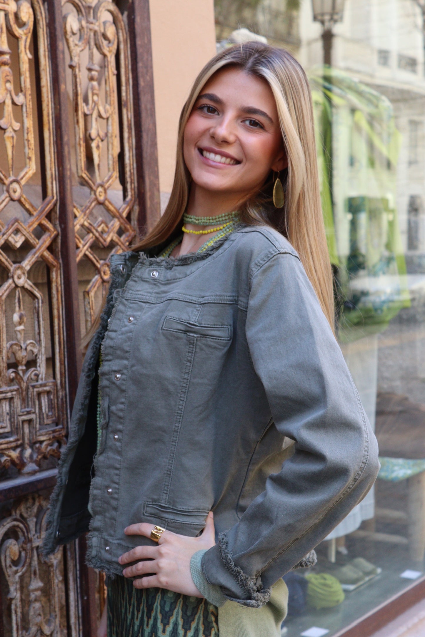 CHAQUETA VAQUERA MILA VERDE