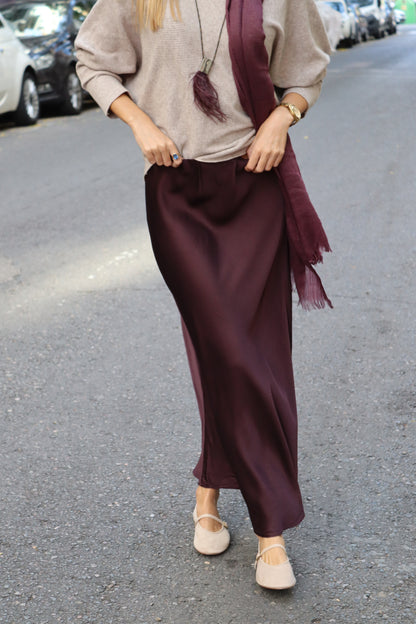 FALDA TERESA BERENJENA