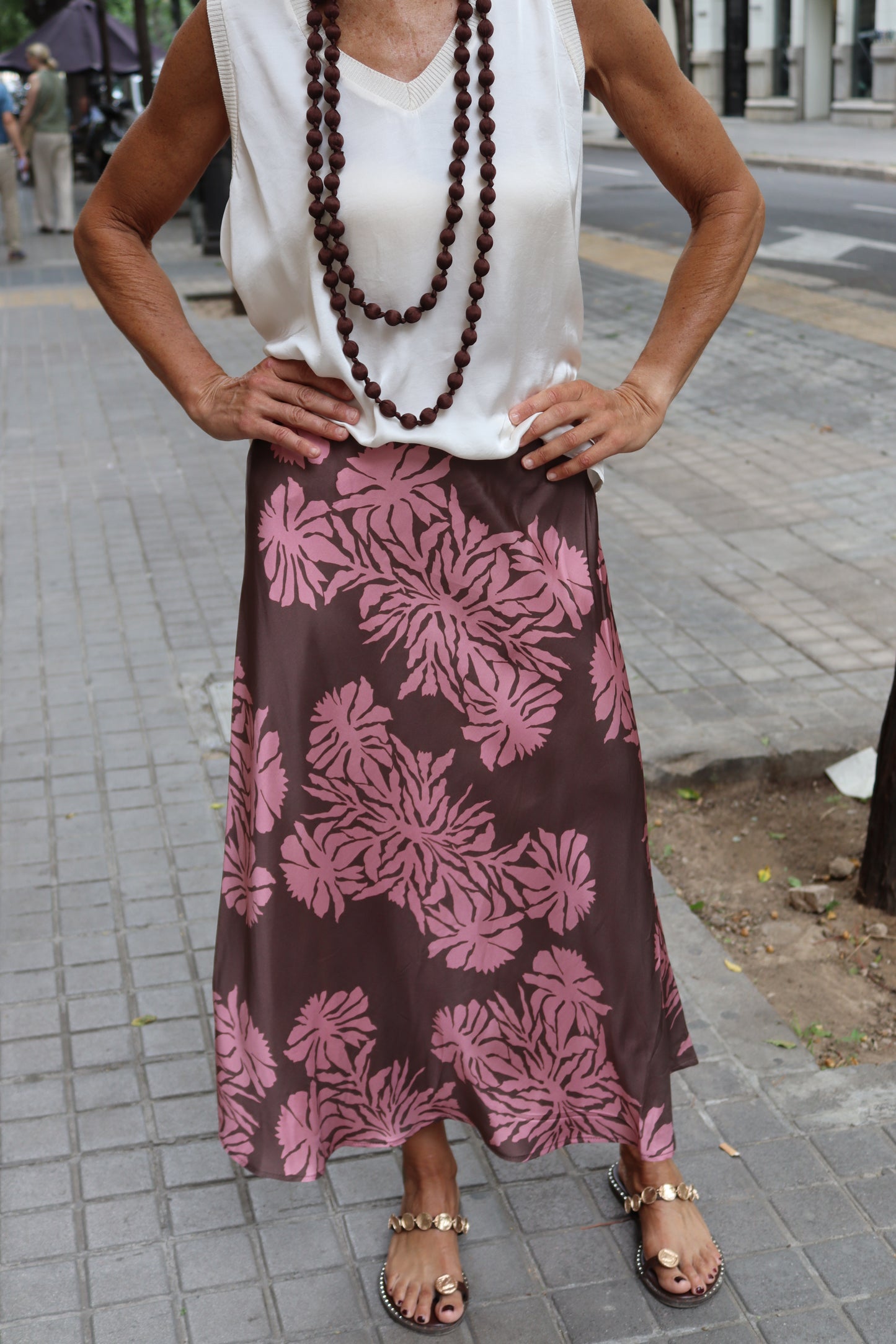 FALDA CLAUDIA CHOCO