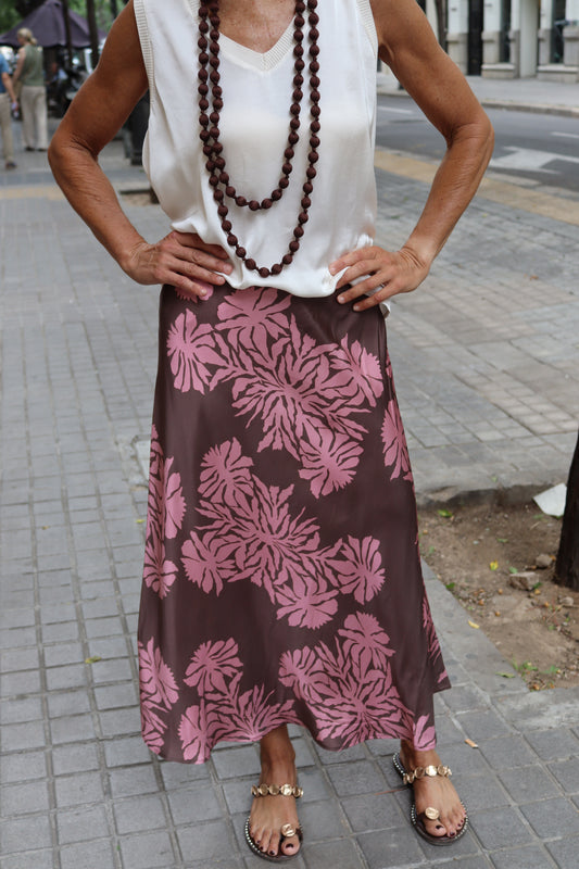 FALDA CLAUDIA CHOCO