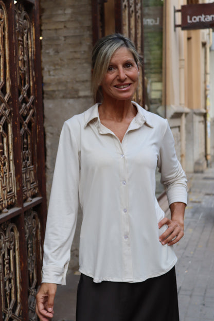 CAMISETA PUNTO BLANCO ROTO