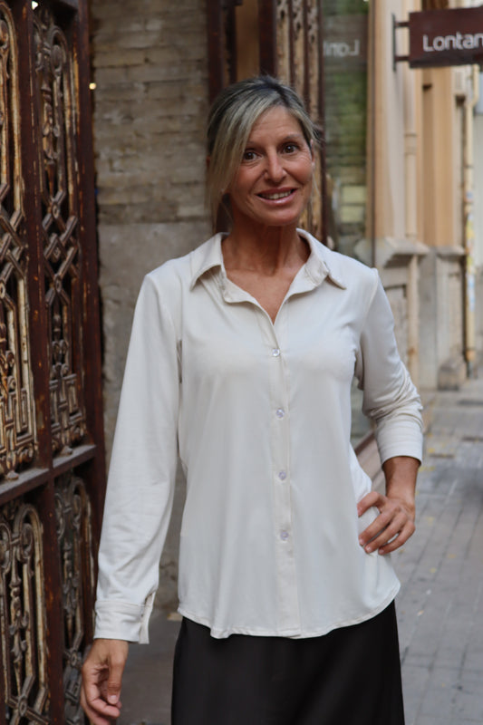 CAMISETA PUNTO BLANCO ROTO