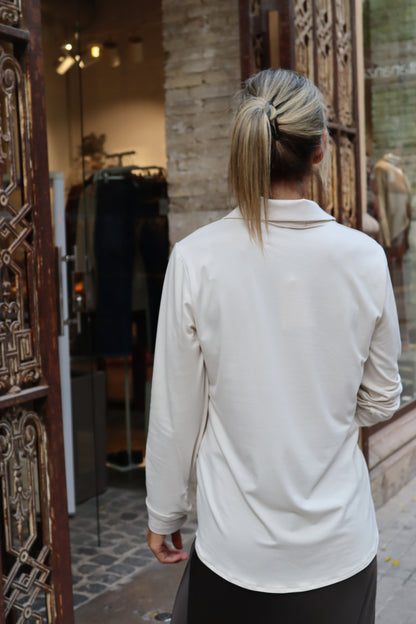 CAMISETA PUNTO BLANCO ROTO