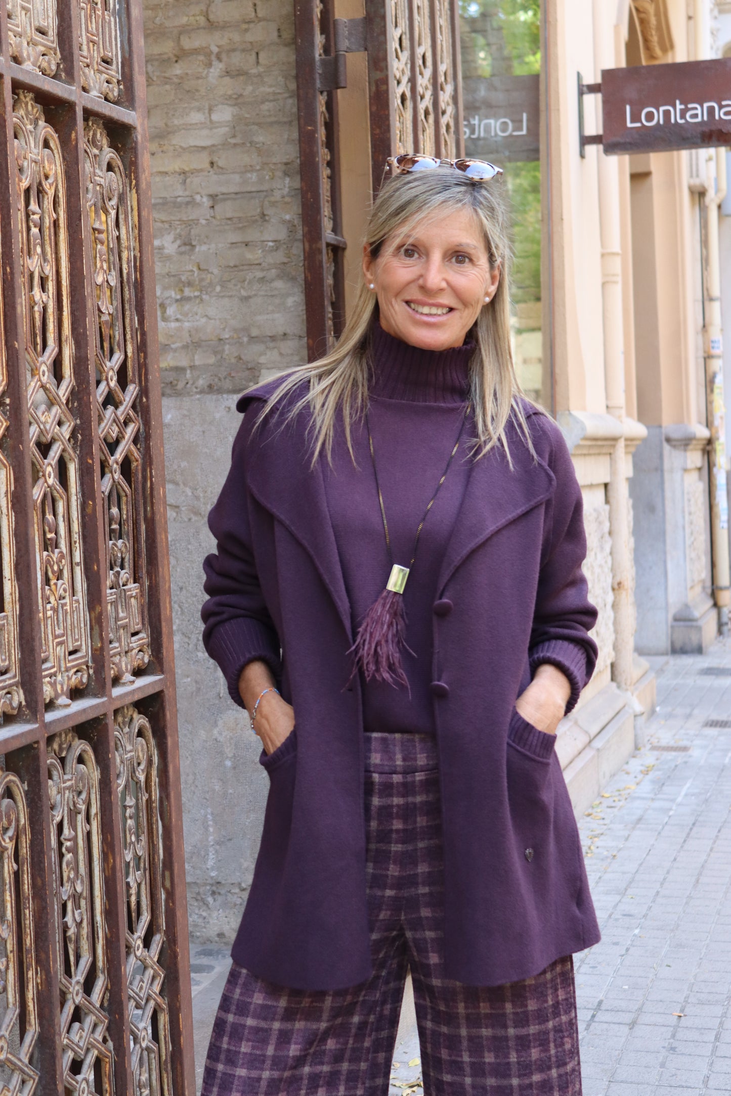 CHAQUETA VICTORIA BERENJENA