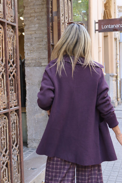 CHAQUETA VICTORIA BERENJENA