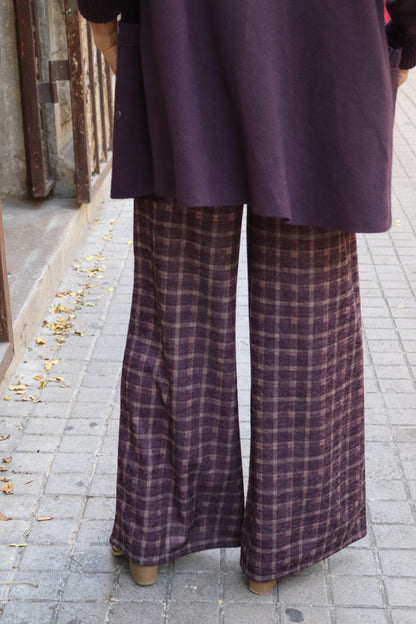 PANTALÓN ESCOCÉS BERENJENA