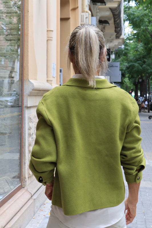 CHAQUETA BOLSILLOS PISTACHO