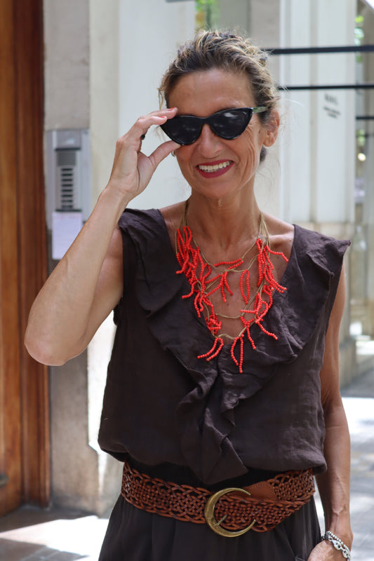 BLUSA MACA MARRÓN