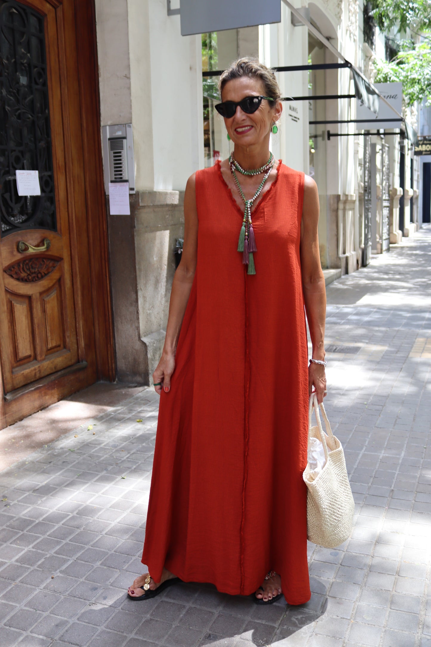 VESTIDO TORINO TEJA