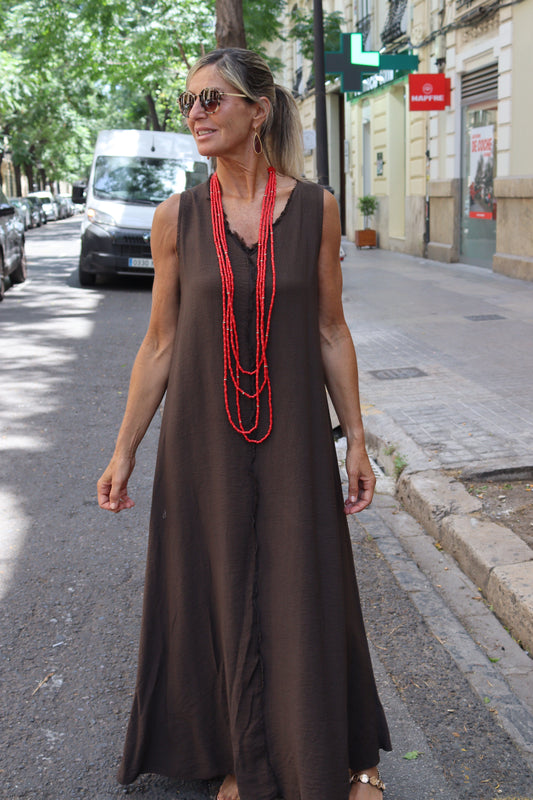 VESTIDO TORINO CHOCO