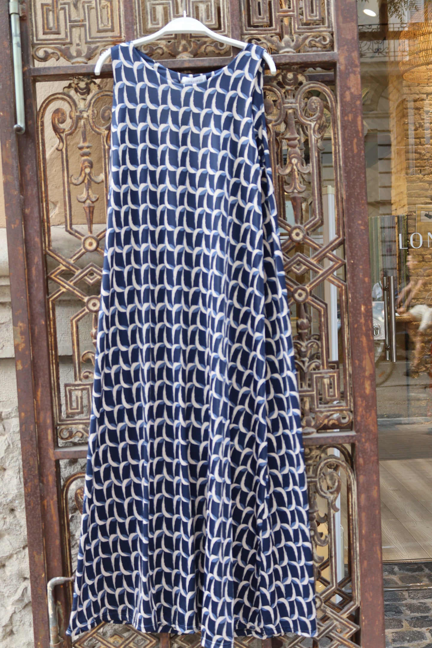 VESTIDO ABANICO MARINO