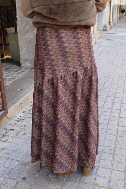 FALDA ZIG ZAG BERENJENA