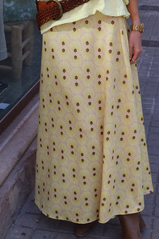 FALDA ABANICO AMARILLA